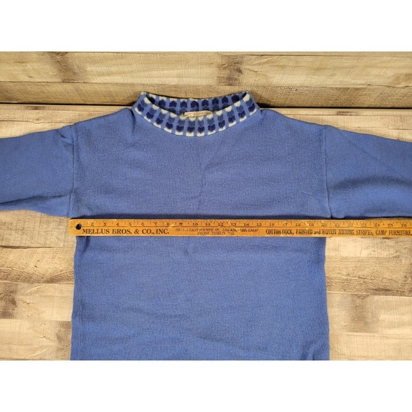 VTG Imported P&M Distributors Sweden 100% Wool Blue Size pics for measurements - Picture 4 of 6